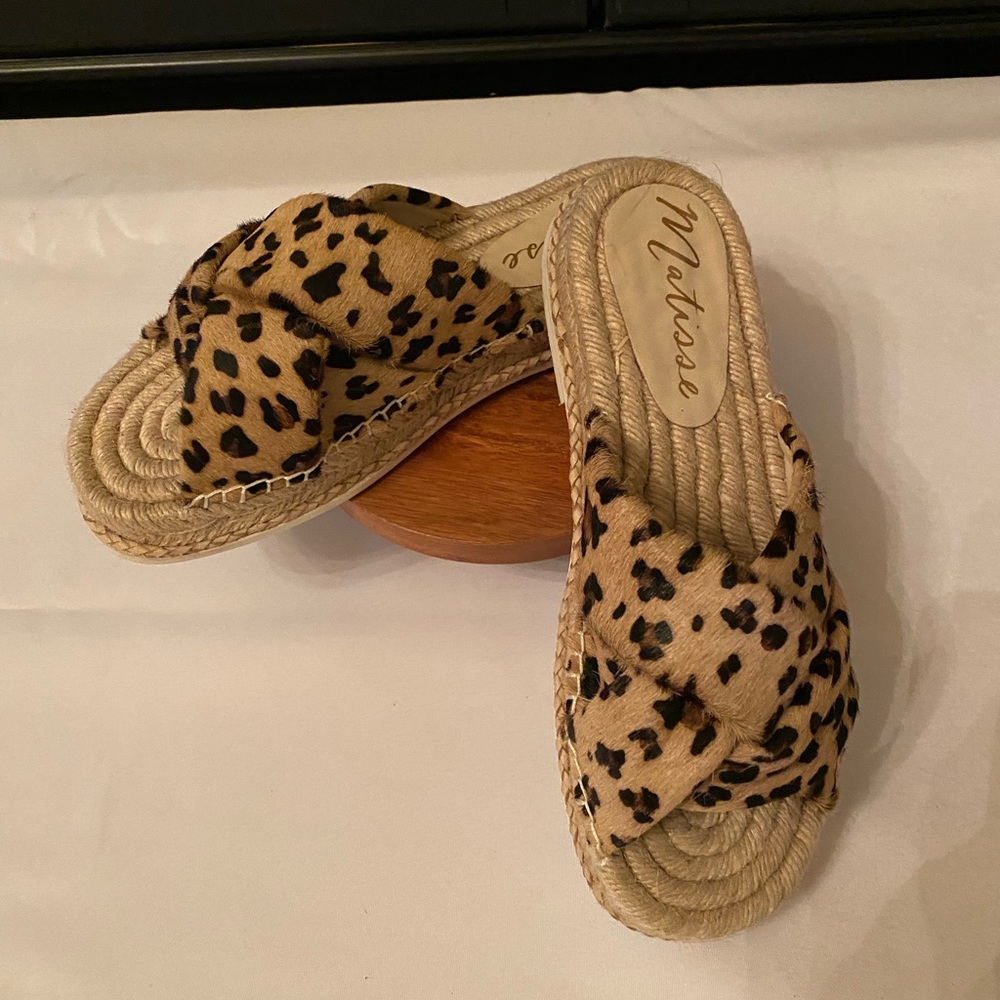 Matisse Leopard Espadrilles. Brand New.